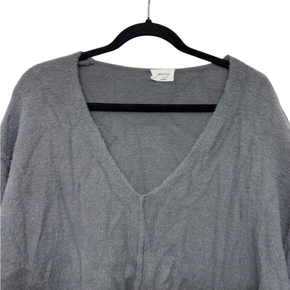 Wilfred Free Aritzia Super Soft V-Neck Sweater Gray Oversized Womens Small - Picture 2 of 7
